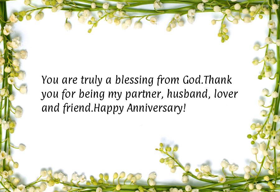 Wedding anniversary message to my husband