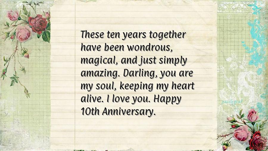 10th wedding anniversary quotes