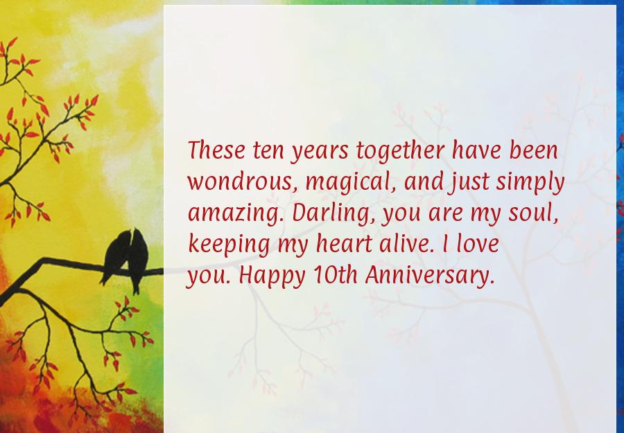 10 year wedding anniversary quotes