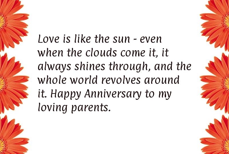 Parents anniversary wishes