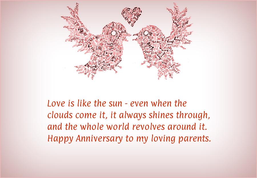 Marriage anniversary wishes for parents