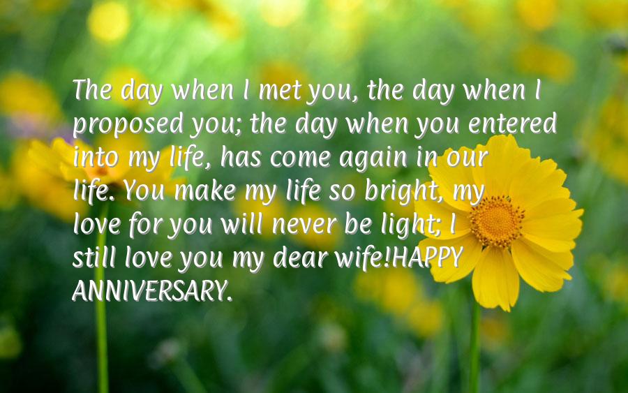 Marriage anniversary message to wife
