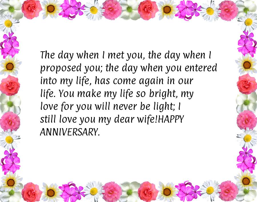 Happy anniversary message to wife
