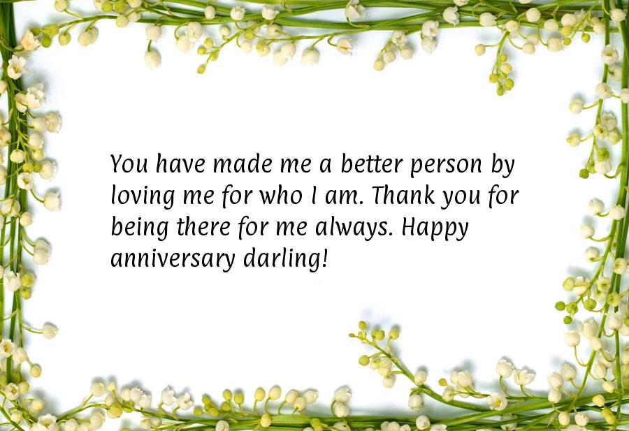 Wedding anniversary wishes to wife from husband