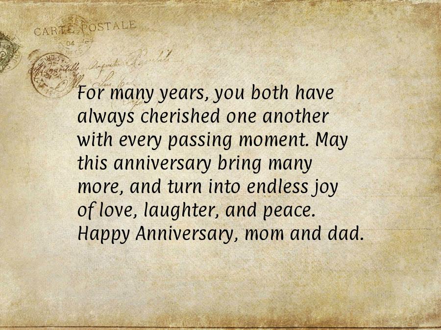 Happy anniversary quotes for parents