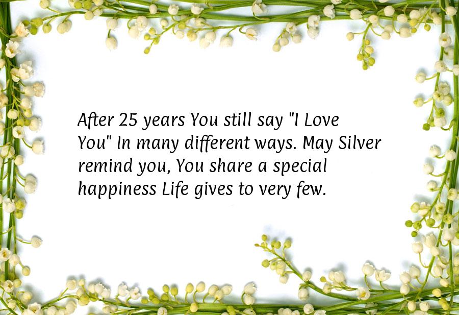25th anniversary wishes