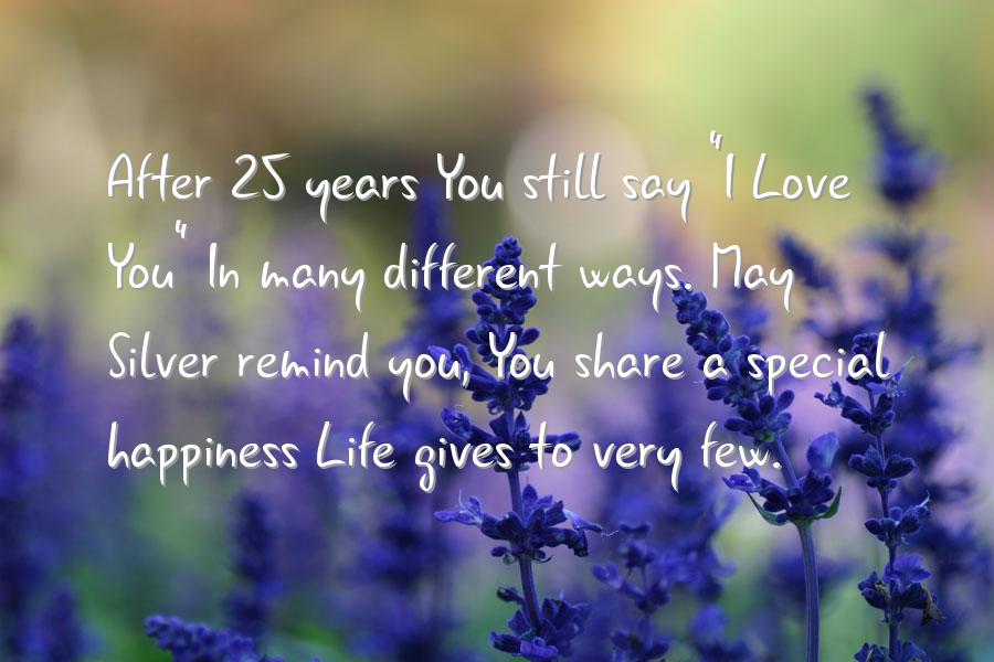 Wishes for 25th wedding anniversary