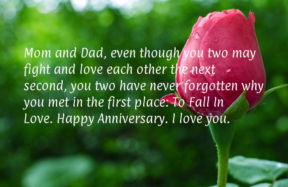 Happy Anniversary Wishes for Parents