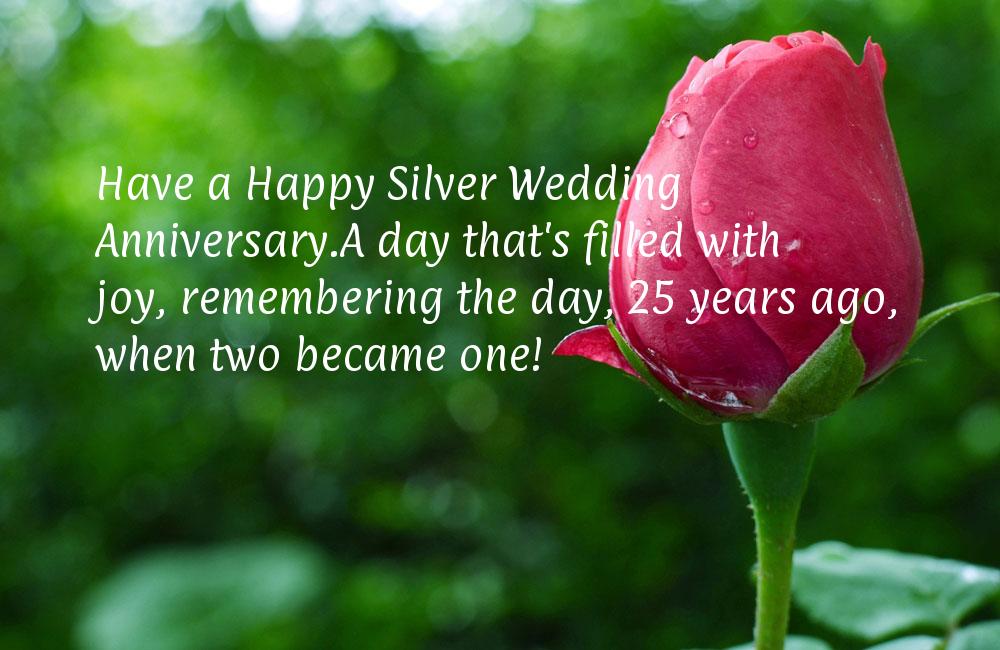 Silver Wedding Anniversary Wishes For Couple